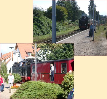 Ferienwohnungen K�hlungsborn: Bahnhof Kleinbahn Molli